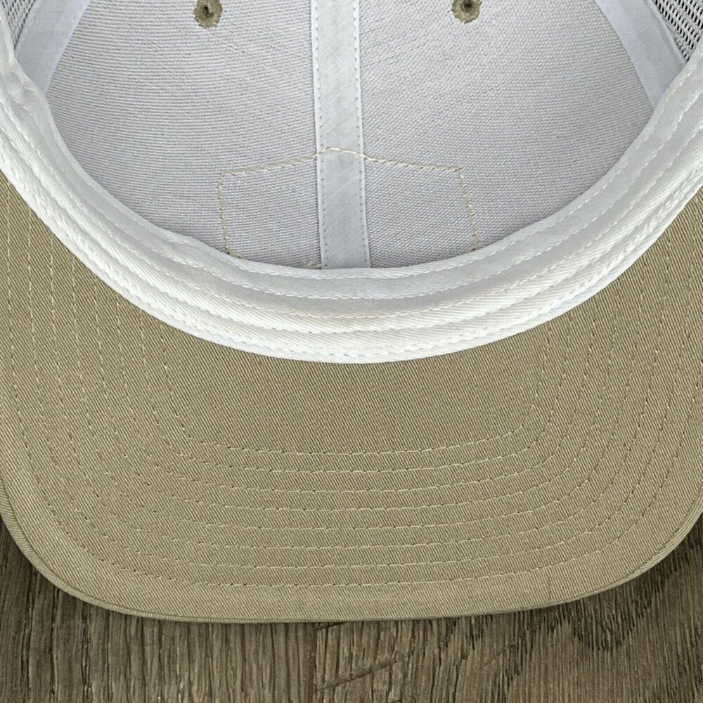 Rodeo World Championship Truckers Hat Tan And White Leather Patch - Picture 12 of 12